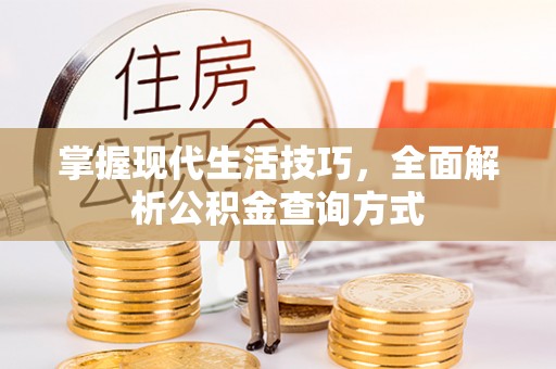 高唐掌握现代生活技巧，全面解析公积金查询方式