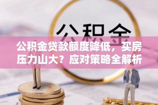 高唐公积金贷款额度降低，买房压力山大？应对策略全解析