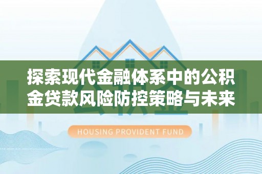 高唐探索现代金融体系中的公积金贷款风险防控策略与未来发展趋势