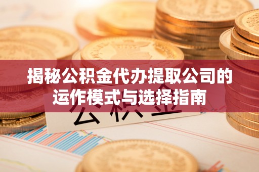 高唐揭秘公积金代办提取公司的运作模式与选择指南