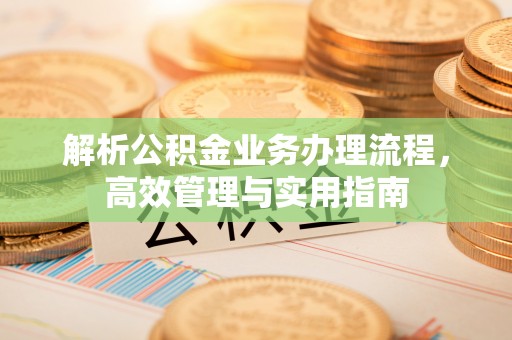 高唐解析公积金业务办理流程，高效管理与实用指南