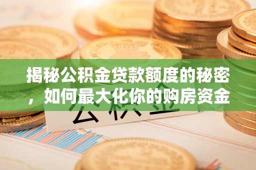 高唐揭秘公积金贷款额度的秘密，如何最大化你的购房资金