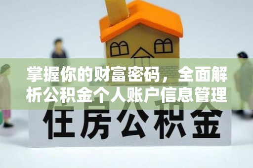高唐掌握你的财富密码，全面解析公积金个人账户信息管理