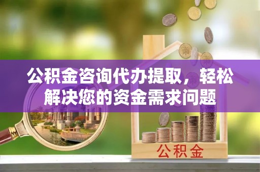 高唐公积金咨询代办提取，轻松解决您的资金需求问题