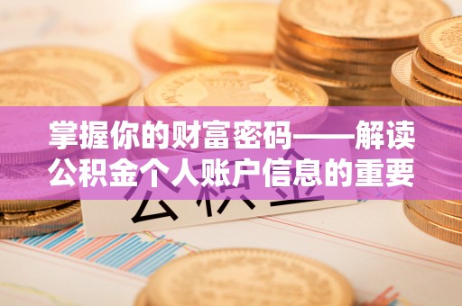 高唐掌握你的财富密码——解读公积金个人账户信息的重要性