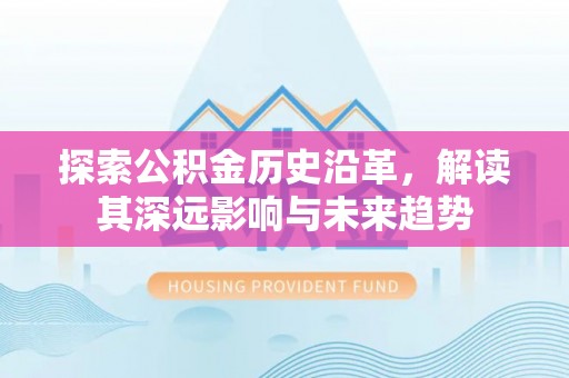 高唐探索公积金历史沿革，解读其深远影响与未来趋势