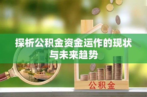 高唐探析公积金资金运作的现状与未来趋势