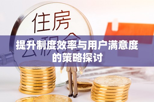 高唐提升制度效率与用户满意度的策略探讨